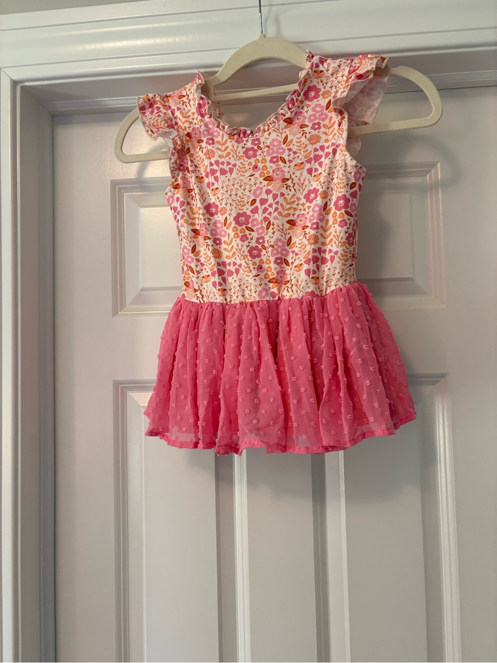 Cheeky Plum Girls Pink Floral Leotard